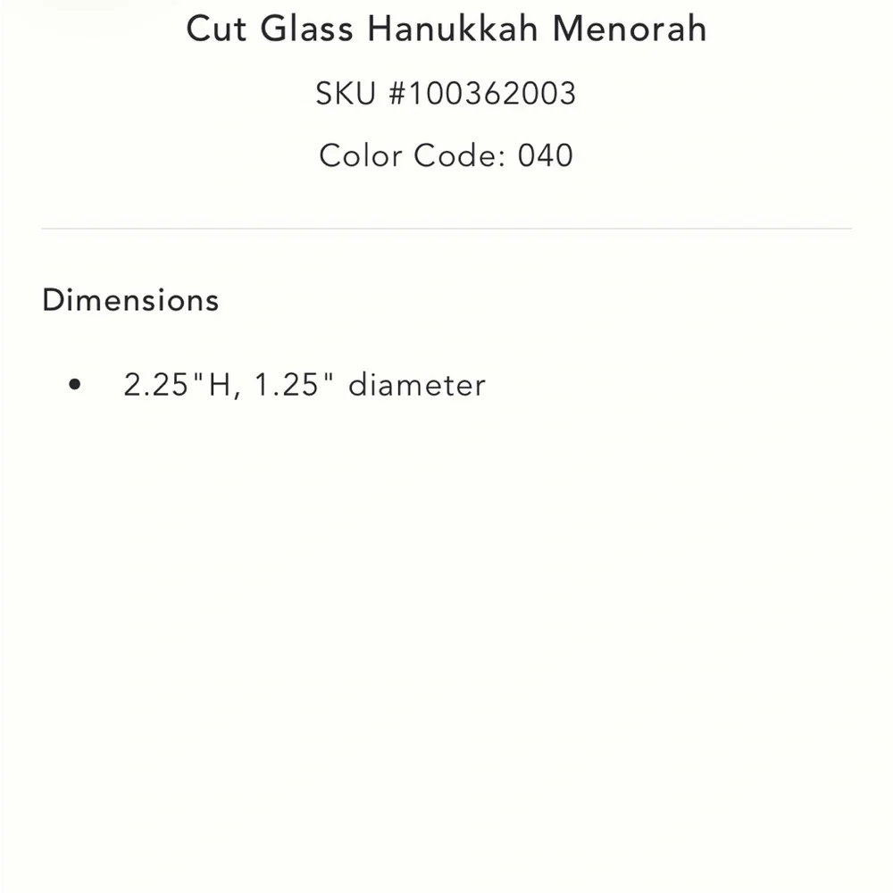 Anthropologie Multicolor Cut Glass Candle‎ Holders /Menorah
